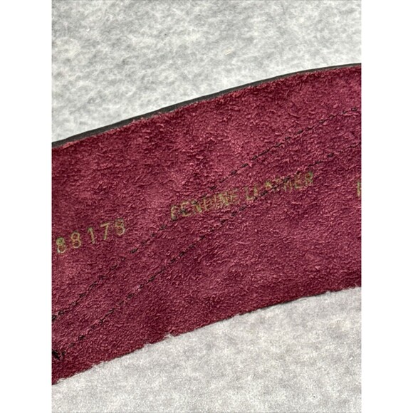 Gail Labelle Belt Vtg 80s Wide Burgundy Textured‎ Art to Wear Silver France Boho main image 13